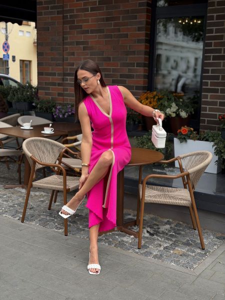 Платье трикотажное SLIM цв.фуксия - в фирменном магазине спортивной одежды Brillante.by