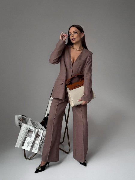 Костюмная группа двойка Style цв.сливочное какао (жакет и брюки можно купить отдельно) - в фирменном магазине спортивной одежды Brillante.by