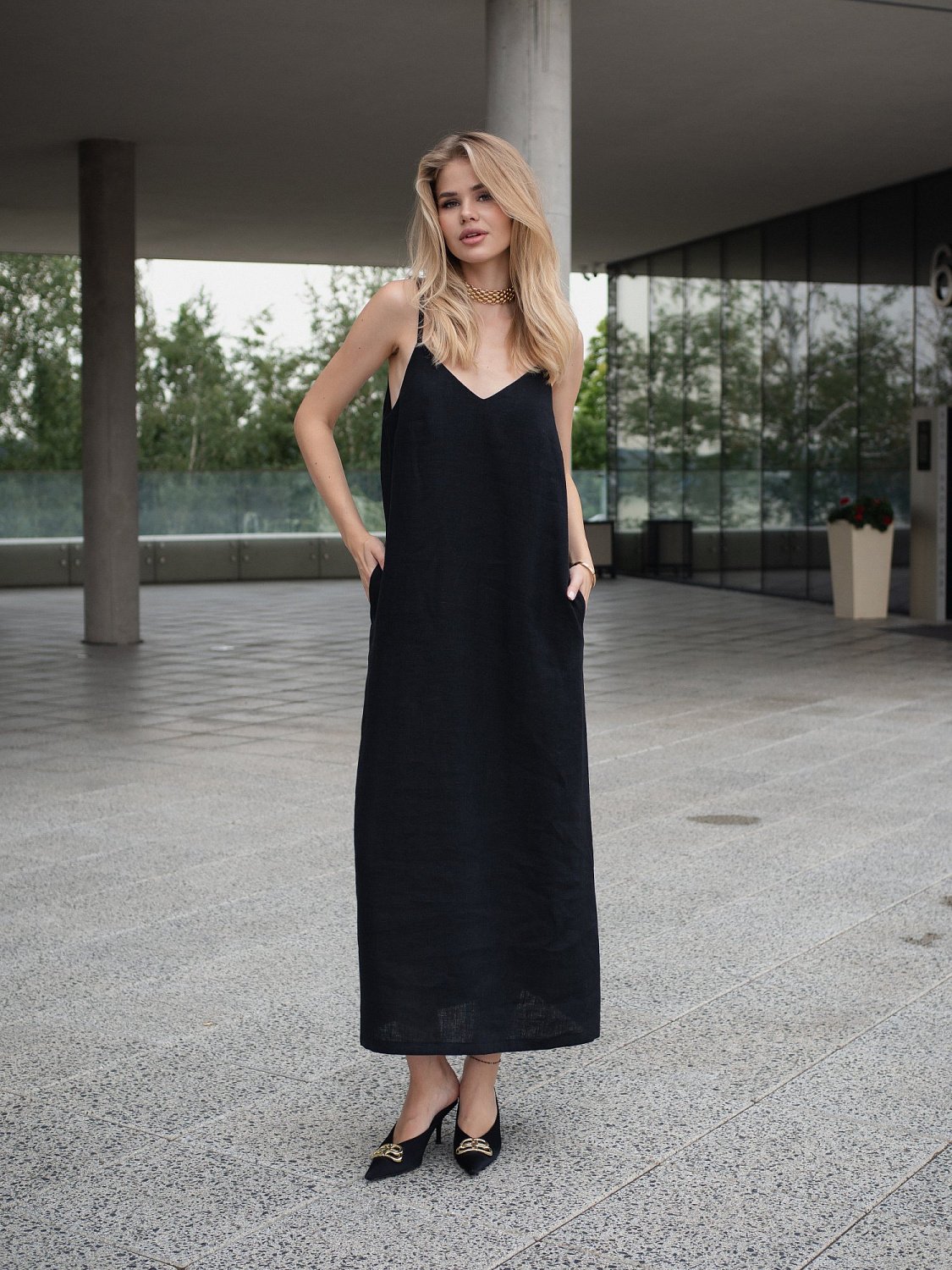 Платье комбинация цвет Чёрный